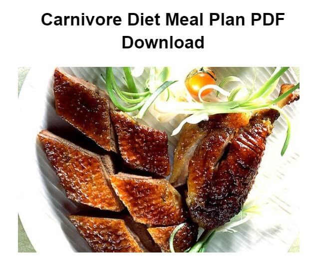 Carnivore Diet Meal Plan PDF